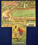 1962 World Cup in Chile Ex-Printer Football Programme containing dates for matches and further