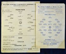 1952/1953 Public practice matches Fulham – Whites v Colours dated 16 August 1952, single sheet