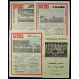 Football match programme selection 53/54 Doncaster Rovers v International XI, v Falkirk, v Heart
