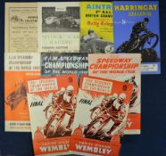 Selection of 1950 Speedway programmes to featuring 1956, 57, 58, 60, 61 Speedway Championship Finals