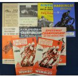 Selection of 1950 Speedway programmes to featuring 1956, 57, 58, 60, 61 Speedway Championship Finals