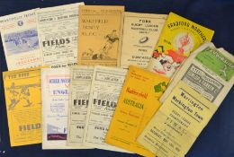 Rugby League programmes from the 1950s to incl 49/50 Wakefield v French Touring Team, 51/52