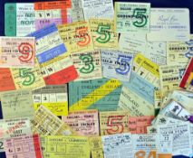 Good selection of England international rugby tickets from 1914 onwards mostly from the 1950s