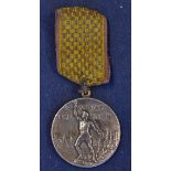 1903 Sword Fencing white metal medal with a triumphant figure to the front and ‘Dem Vaterlande Unser