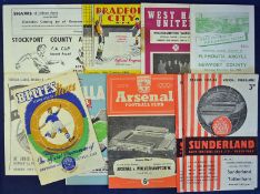 Selection of football programmes including 1950/51 Birmingham City v Preston NE, 1955/56