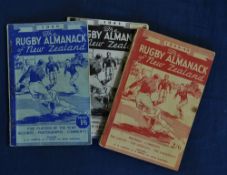 3x war time New Zealand Rugby Almanacks from 1940-1945 to incl ’40, ’41 (facsimile covers) and ‘44/