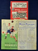 1947 England v Scotland match programme at Wembley, 1946 Chelsea v Aston Villa 9 February 1946,