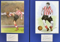 Limited Edition Prints of Len Shackleton in Sunderland colours (Len known as the Clown Prince of