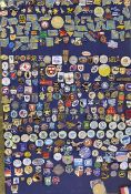 Extensive collection of American club rugby pin badges mostly enamel, featuring 51 states, Disney