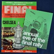 1970 FA Cup Final football programme Chelsea v Leeds United plus Eve of the Final Rally programme VG