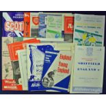 Collection of football International/Representative games from 1950s onwards and including youth,