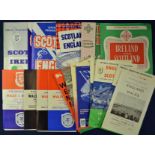 Collection of International/Representative football match programmes from 1955 onwards including