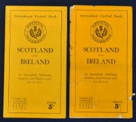 1936 Scotland v Ireland rugby programme - played at Murrayfield 22nd February with Ireland coming