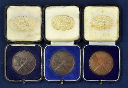 3x 1930s Wimbledon Lawn Tennis Championship Umpire’s Souvenir bronze medals – awarded to HRM