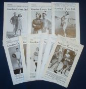 Selection of 1960s Gordon Lowes Ltd magazines including a variety of sports such as Tennis, Croquet,