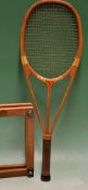 Early Hazells Streamline Blue Star tennis racket - c/w blue whipping, and the remains of the