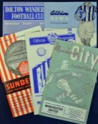 Collection of Manchester United football programmes aways 1954/55 Manchester City 1956/57 Blackpool,