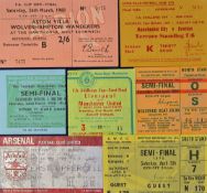 Collection of FA Cup Semi-Final tickets 1958 Bolton Wanderers v Blackburn Rovers, 1960 Aston Villa v