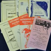 Football programme selection including 1959/60 Rotherham Utd v Ex-Rotherham Players 26 April 1960 (