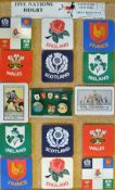 Nice collection of Five Nation rugby pin badges consisting of 8x enamel pin badges no butterfly