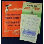 1964 FA Cup Final football programme plus song sheet, Eve of the Final Rally programme x 2 G (4)