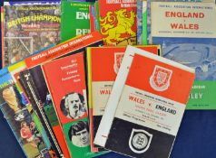 International football programmes Wales 1961 v England, 1977 v Kuwait, 1972 v England plus a variety