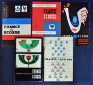 5x 1960s France v Scotland rugby programmes - to include complete run of Scotland (A) to incl ’61