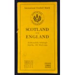 1929 Scotland v England rugby programme - played at Murrayfield 16th March – final match beating