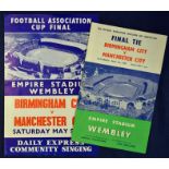1956 FA Cup Final programme Manchester City v Birmingham City plus song sheet G (2)