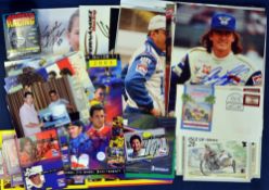 Mixed selection of signed Indy Car motor racing ephemera to include individual photographs such as