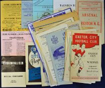 Collection of football programmes including 1947/48 Arsenal v Preston NE (pirate), 1947/48 Spurs