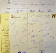 1995/96 New Zealand provincial signed team sheets including teams such as Central District,