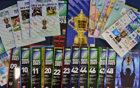 Collection of Rugby World Cup programmes from 1991 to include 5x ‘91 Pool games including the