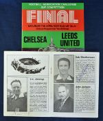 1970 FA Cup Final match programme plus Eve of the Final Rally programme (autographed by the