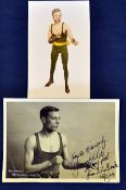 1924 Jimmy Wilde World Flyweight Boxing Champion signed photograph. Rare Jimmy Wilde original signed