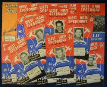 Collection of West Ham Speedway programmes from 1954 to include RAC Cup Match, National League, “