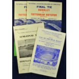 1962 FA Cup Final programmes Tottenham Hotspur v Burnley x 2, FA Cup sem-final Burnley v Fulham, Eve
