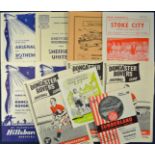 Selection of football programmes 60/61 Doncaster Rovers v Chelsea (FL Cup; Chelsea 7-0), v