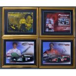 Assorted selection of signed racing car drivers prints to include Shinji Nakano for Fernandez