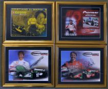 Assorted selection of signed racing car drivers prints to include Shinji Nakano for Fernandez