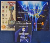 World Club Finals Toyoto Cup football programmes 1999 Manchester United v Palmeiras, 2008 Manchester