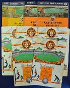 Wolverhampton Wanderers home football programmes 1955/56 v Sheffield Utd, v Arsenal, v Cardiff City,