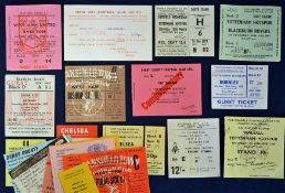 Selection of football match tickets covering many clubs including Chelsea, Everton, Spurs,