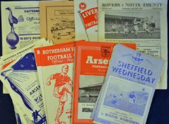 Collection of 1950s football programmes including 1952/53 Sheffield Wednesday v Blackpool, v