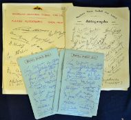 Collection of 1960s printed autograph sheets for Manchester United 1961/62 x 10, Burnley 1961/62 x