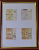 Football World Cup 1966 Tickets Display comprising Tickets for the Final, Semi-Final & Quarter-Final