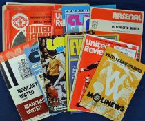 Manchester United relegation season football programmes for 1973/74 full season collection with