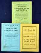1933 Anfield Bicycle Club official route card for a 24 Hours (Unpaced) Road Ride dated 14/07/1933,