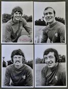 Chelsea black and white autographed player photos consisting of John Boyle, Eddie McCreadie, Ron