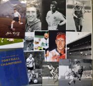 Collection of football photographs with player portraits and/or action shots contains b & w plus